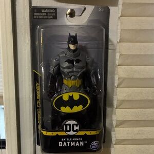 DC Batman Figure with Black and Yellow Armor